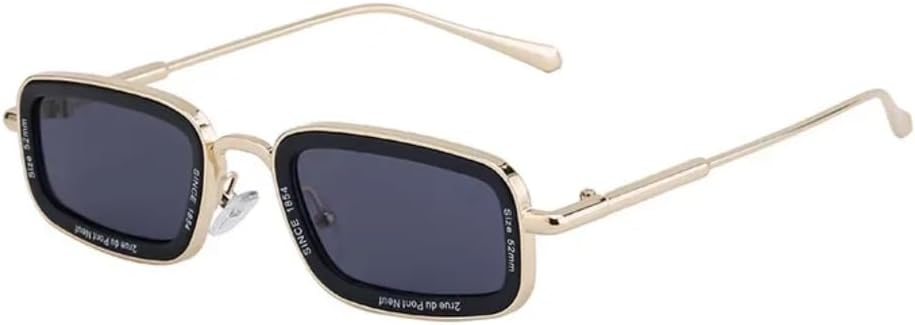 

Роскошные металлические прямоугольные солнцезащитные очки для женщин и мужчин, винтажные, в маленькой оправе, модные, в стиле панк, для активного отдыха VFDHN, Tyj286-2