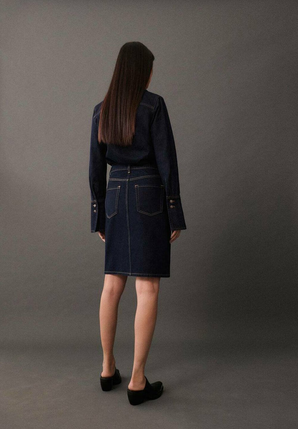 

Юбка из денима OLIVIA Mango, синий