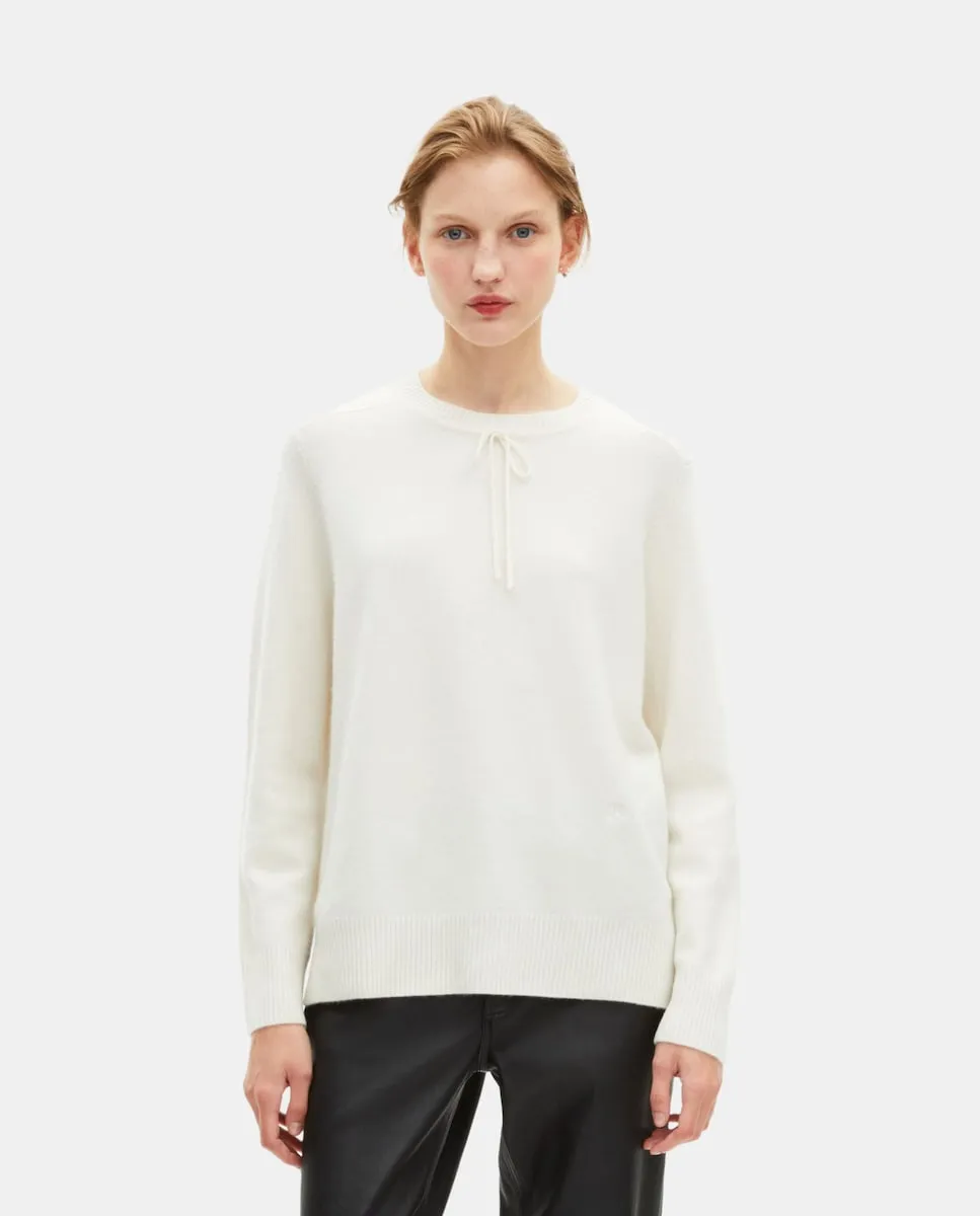 

Кашемировый джемпер с круглым вырезом The Kooples, белый