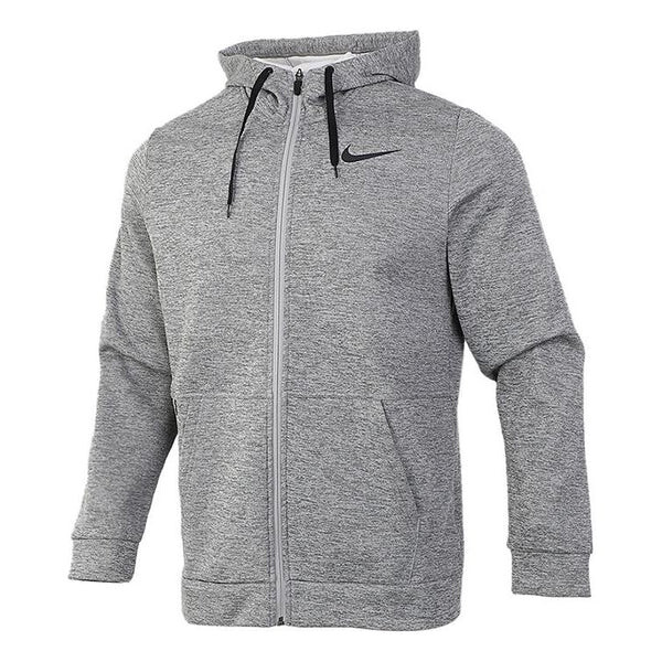 

Куртка men's therma casual sports cardigan training fleece lined hooded jacket gray Nike, серый