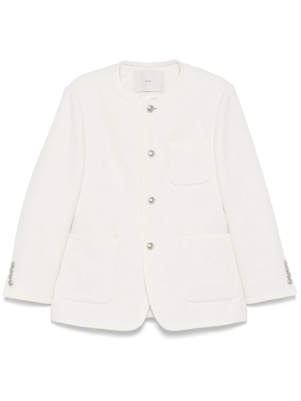

Твидовый жакет без воротника DUNST, белый