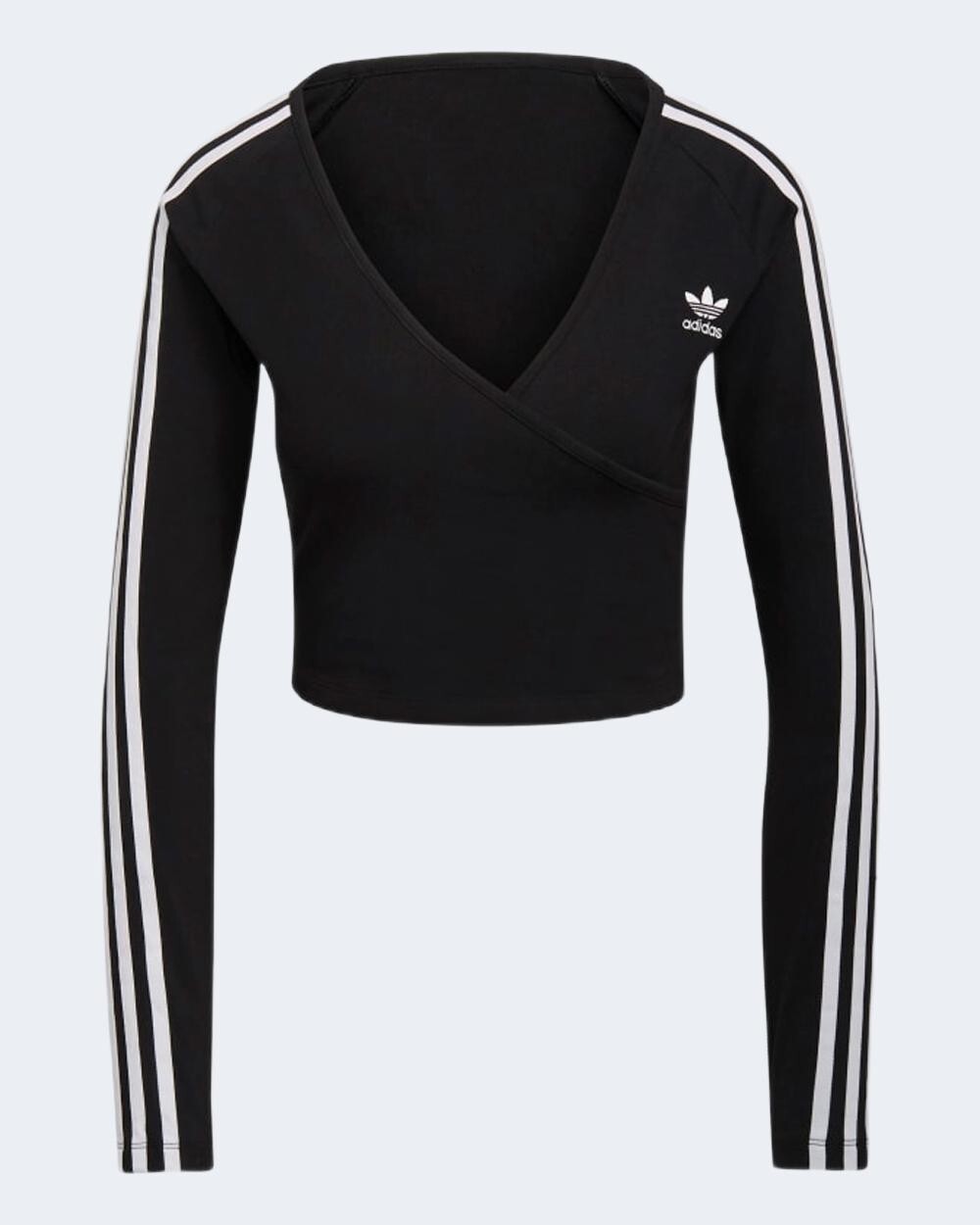 

Лонгслив женский Adidas с V-бразным вырезом, черный