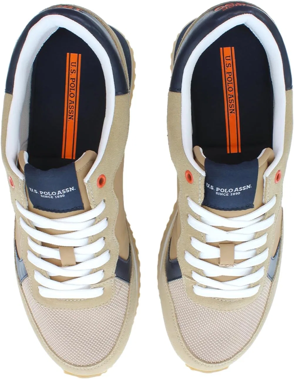 Мужские текстильные кроссовки US Polo Assn. CLEEF006M4TS1 U.S. Polo Assn., Beige — фото 2