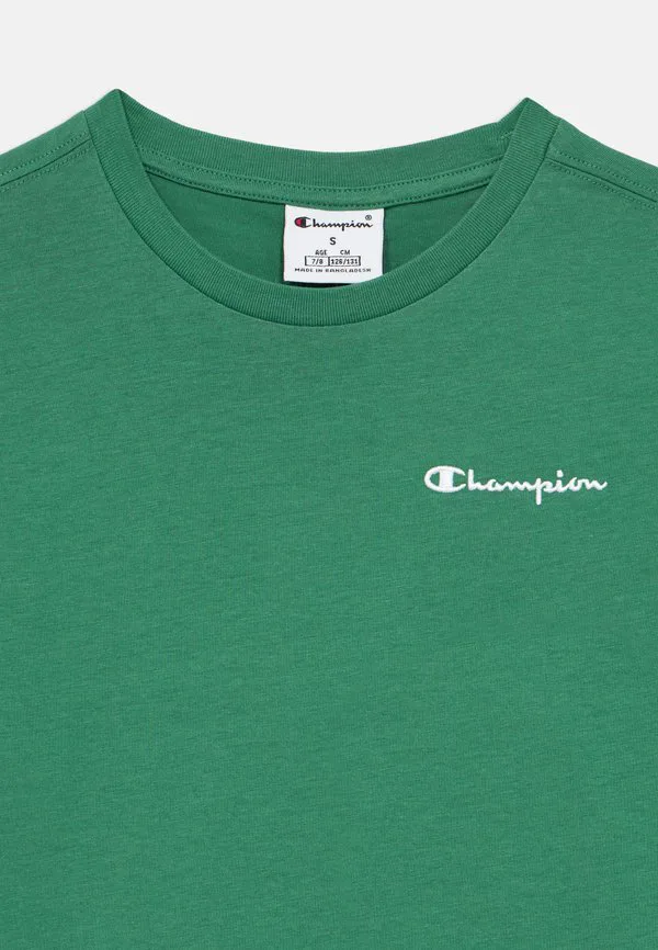 Футболка с контрастным круглым вырезом и иконками. Champion, Green — фото 3