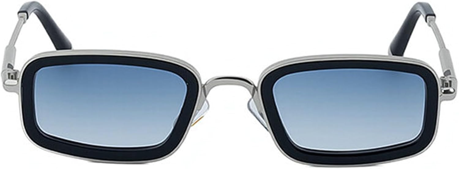 

Солнцезащитные очки Willochra Fashion Square Y2k для женщин, винтажная металлическая оправа, градиентные линзы, защита от УФ-излучения UV400, солнцезащитные очки для мужчин прямоугольной формы, C5