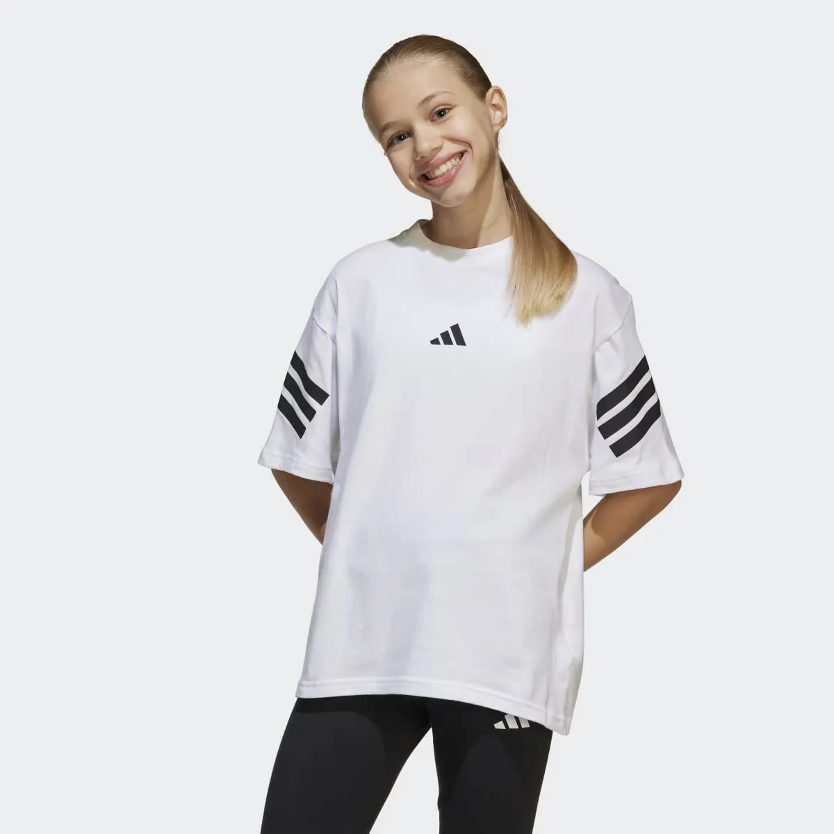 

Future Icons 3 полоски детская футболка Adidas, белый