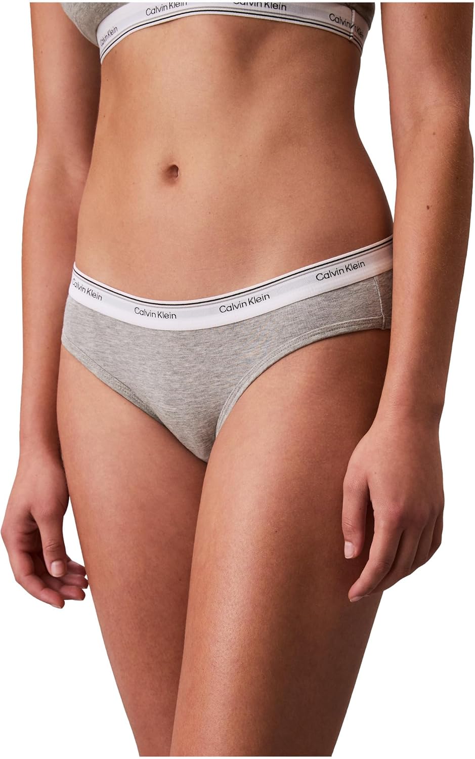 Женские трусики-бикини Calvin Klein Balance из эластичного хлопка, 3 шт. в упаковке, Shoreline/Grey Heather/Scorched Denim — фото 4