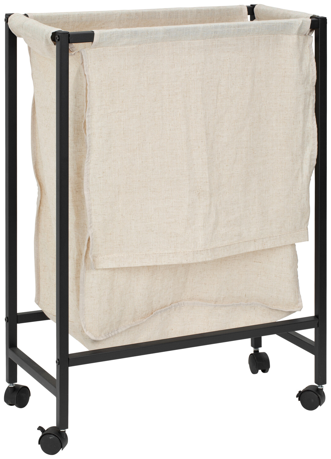 

Корзина для белья 56x78x29 см, черный/бежевый