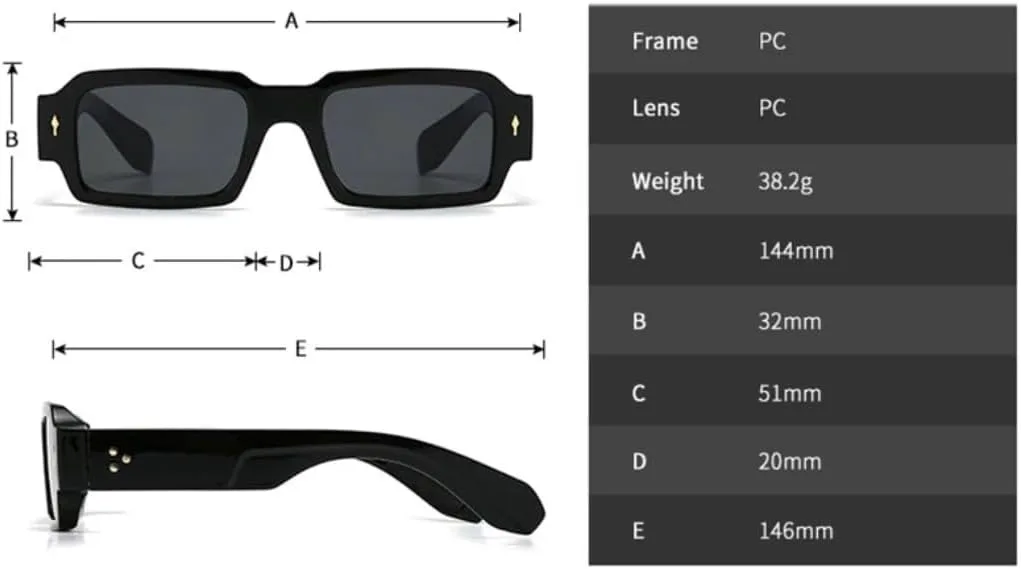 

Солнцезащитные очки с защитой UV400 | Rivets Punk, сине-зеленые | для женщин и мужчин, для занятий спортом на открытом воздухе и вождения LXLHWN, Gray Gray