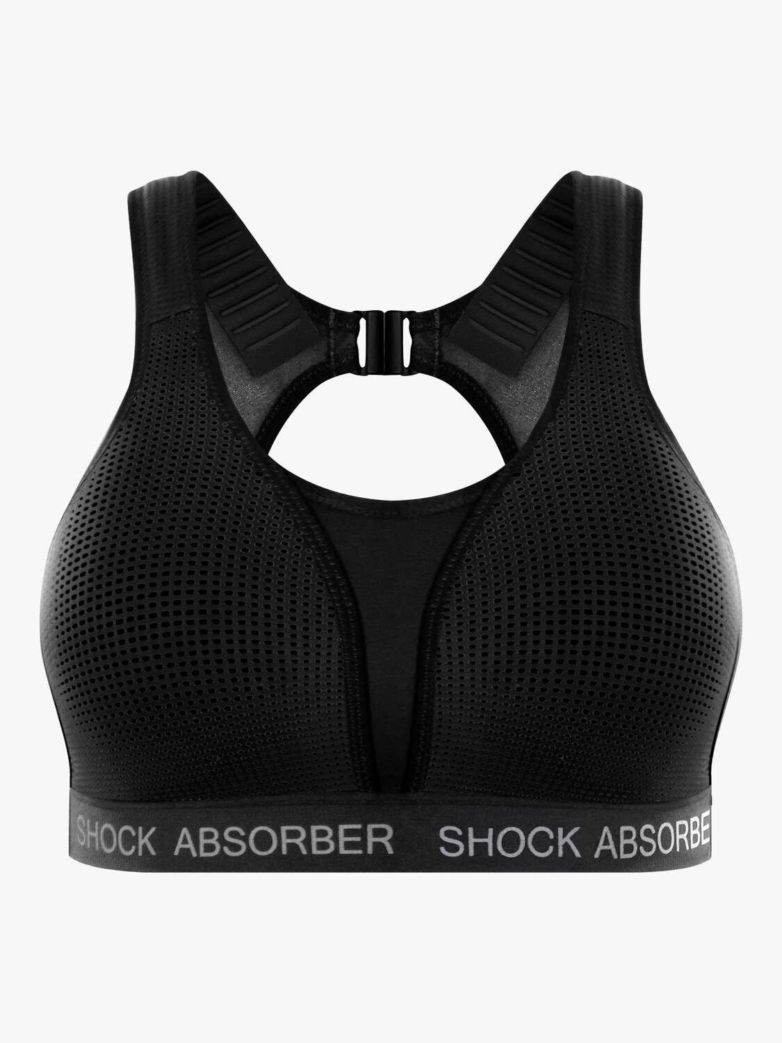 

Спортивный бюстгальтер с подкладкой для бега Shock Absorber, черный/серебристый