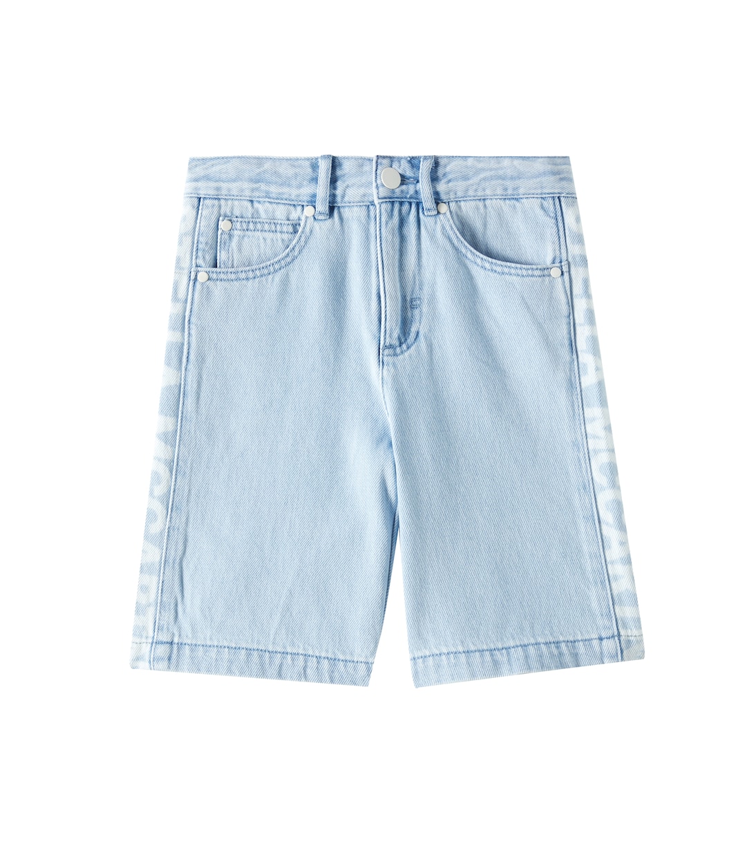 

Джинсовые шорты с логотипом Stella McCartney Kids, светло-синий