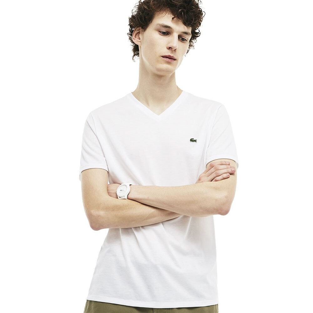 

Футболка Lacoste Pima Cotton, белый, Серый, Футболка Lacoste Pima Cotton, белый