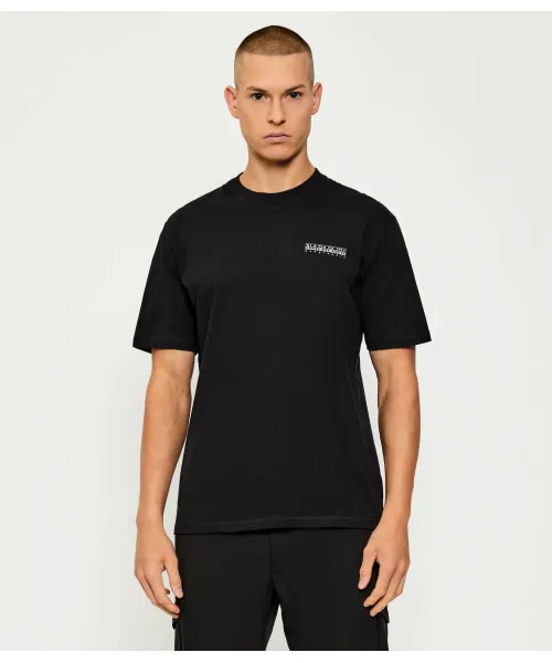 

Футболка с принтом S-образной спины, SS Relaxed fit Napapijri, черный