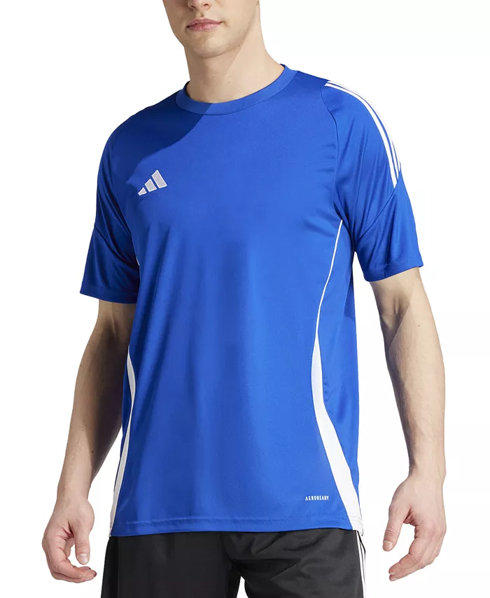 

Мужская облегающая спортивная майка Tiro 24 с тремя полосками adidas, синий