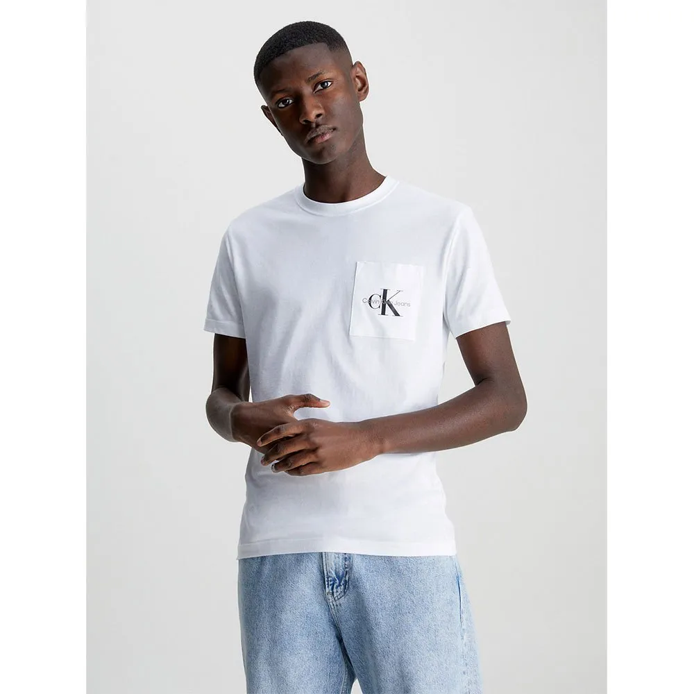 

Футболка с коротким рукавом Calvin Klein Jeans Core Monologo Pocket Slim, белый