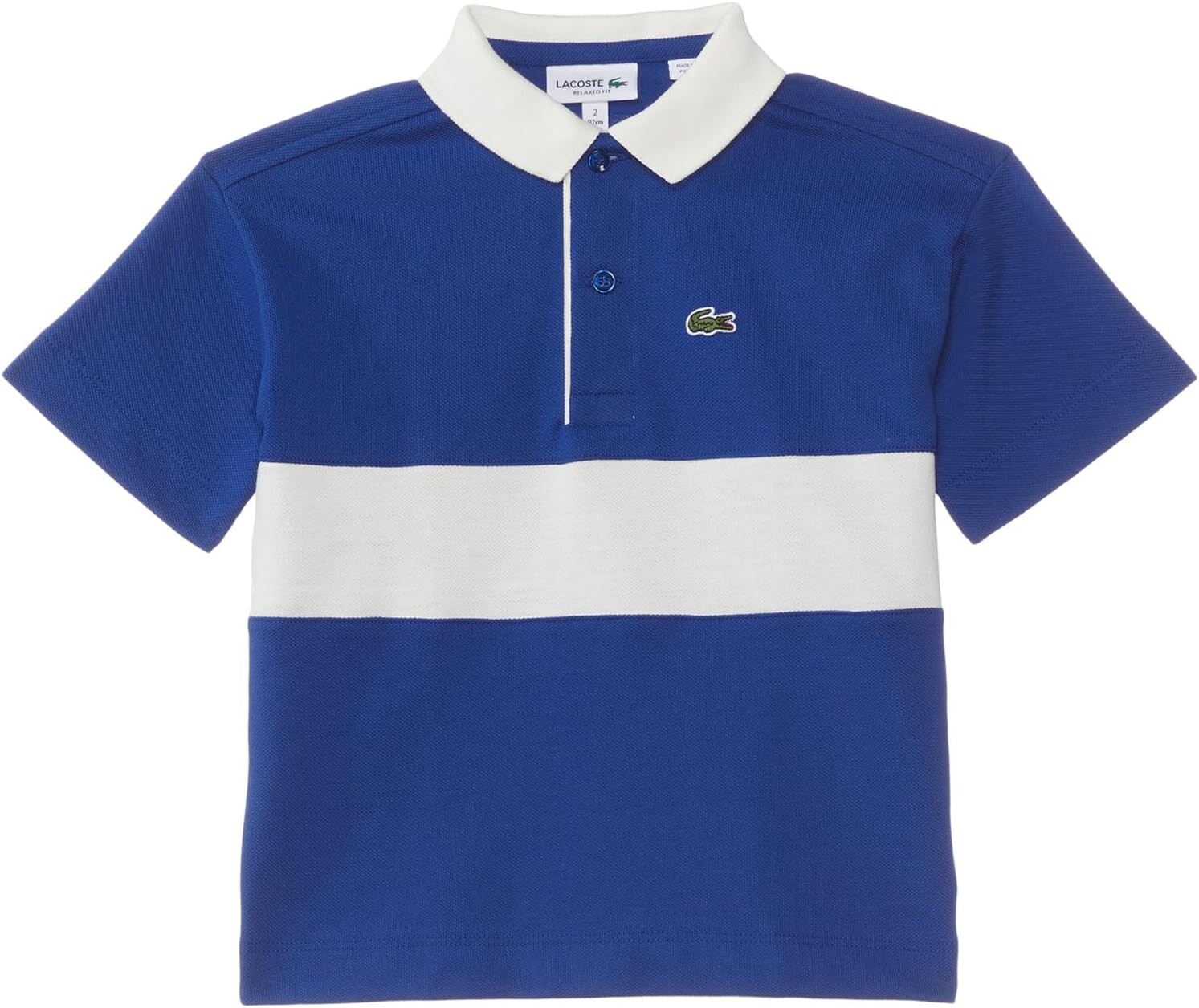 

Рубашка Lacoste Oversized Short Sleeve Color Blocked Polo Shirt, цвет Captain/Flour