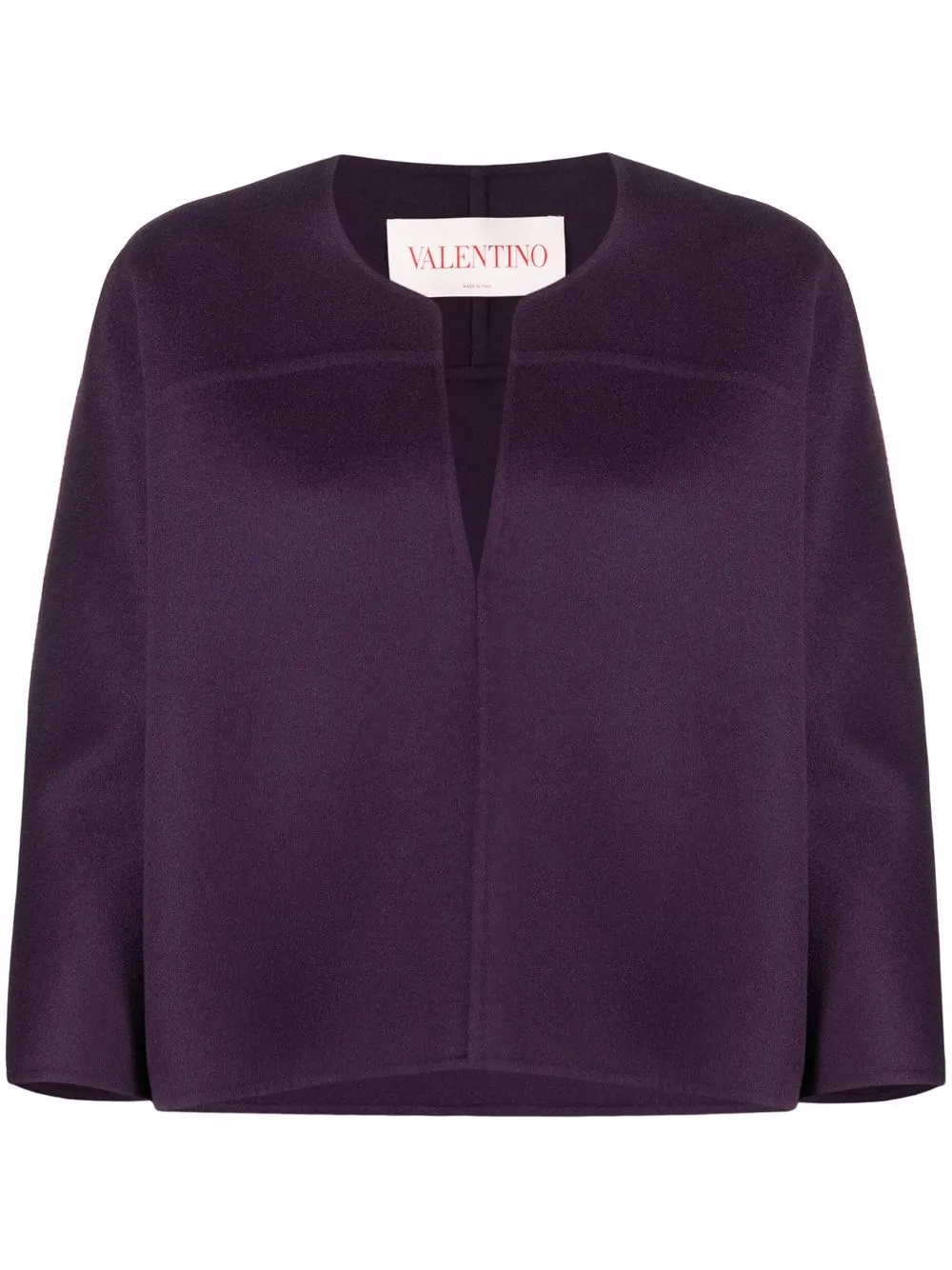 

Топ с V-образным вырезом и укороченными рукавами VALENTINO GARAVANI, фиолетовый