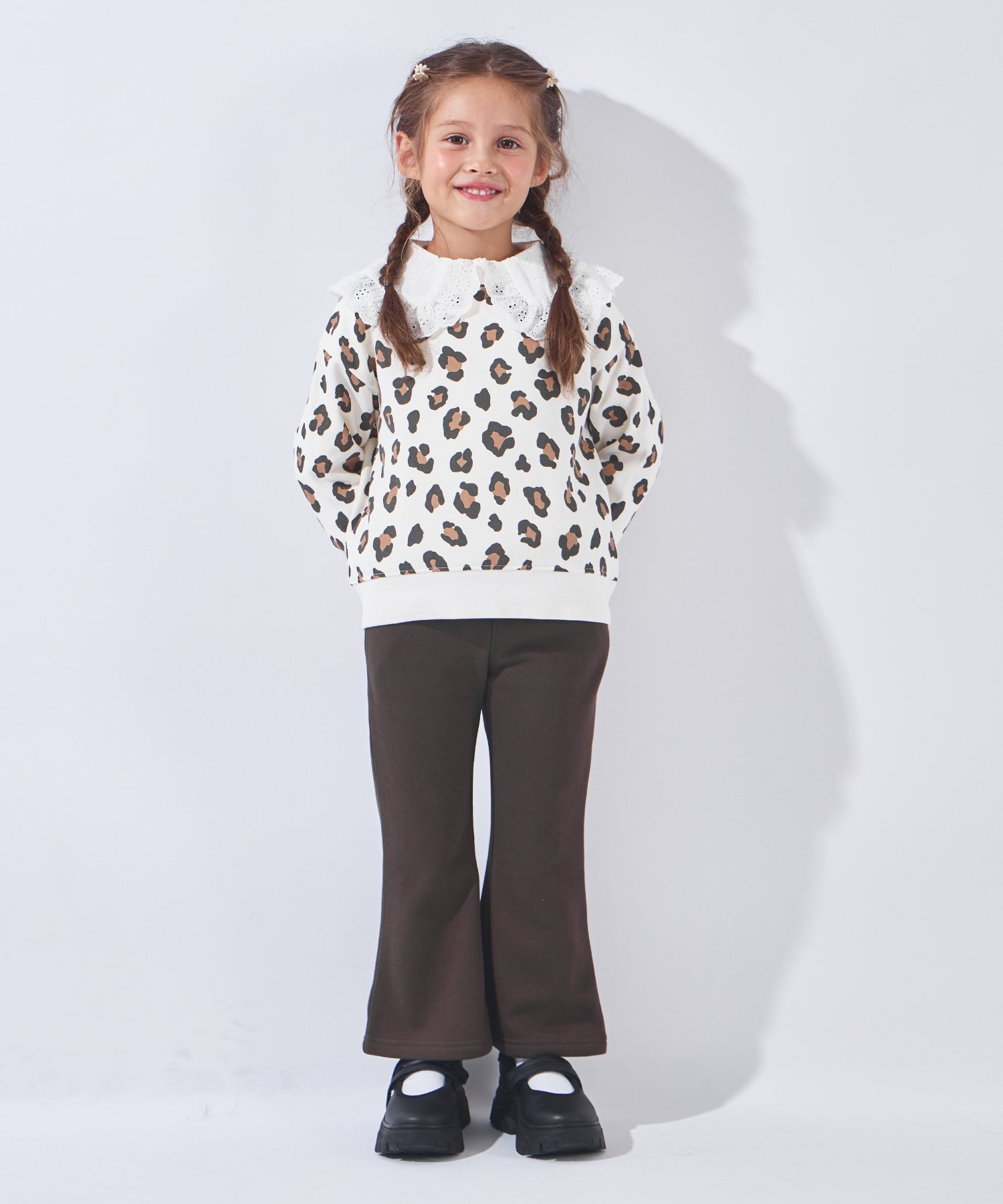 Толстовка с флисовой подкладкой и принтом по всей поверхности. Ever Closet, Leopard (Ivory) — фото 2