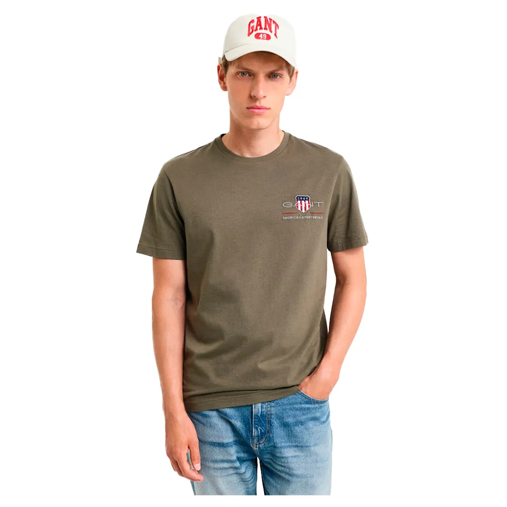 

Футболка с коротким рукавом Gant Reg Archive Shield Emb, зеленый