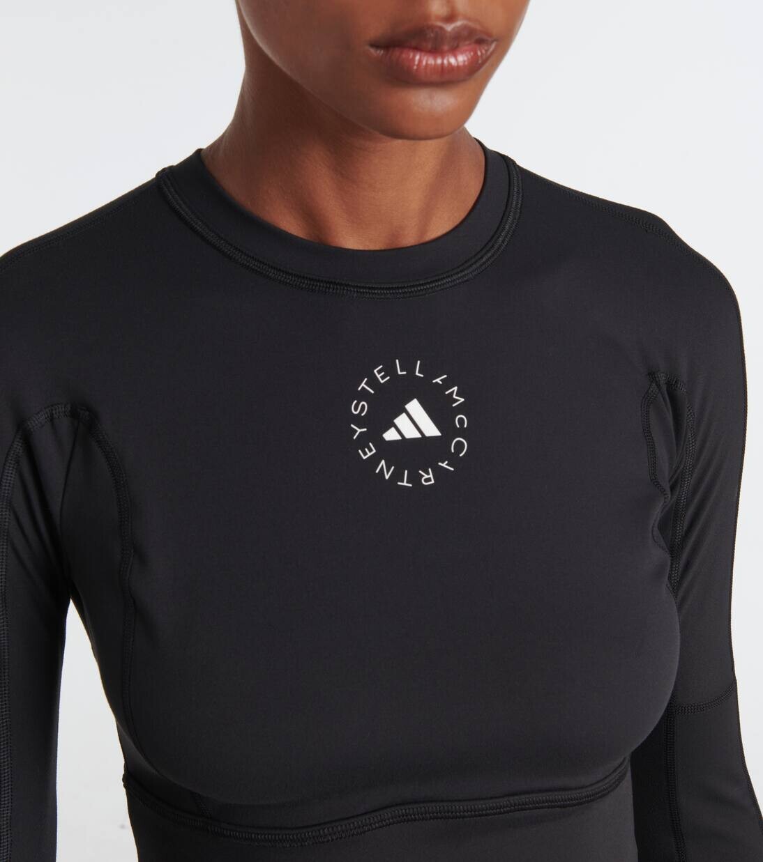 Технический укороченный топ TrueStrength Adidas By Stella Mccartney, черный — фото 4