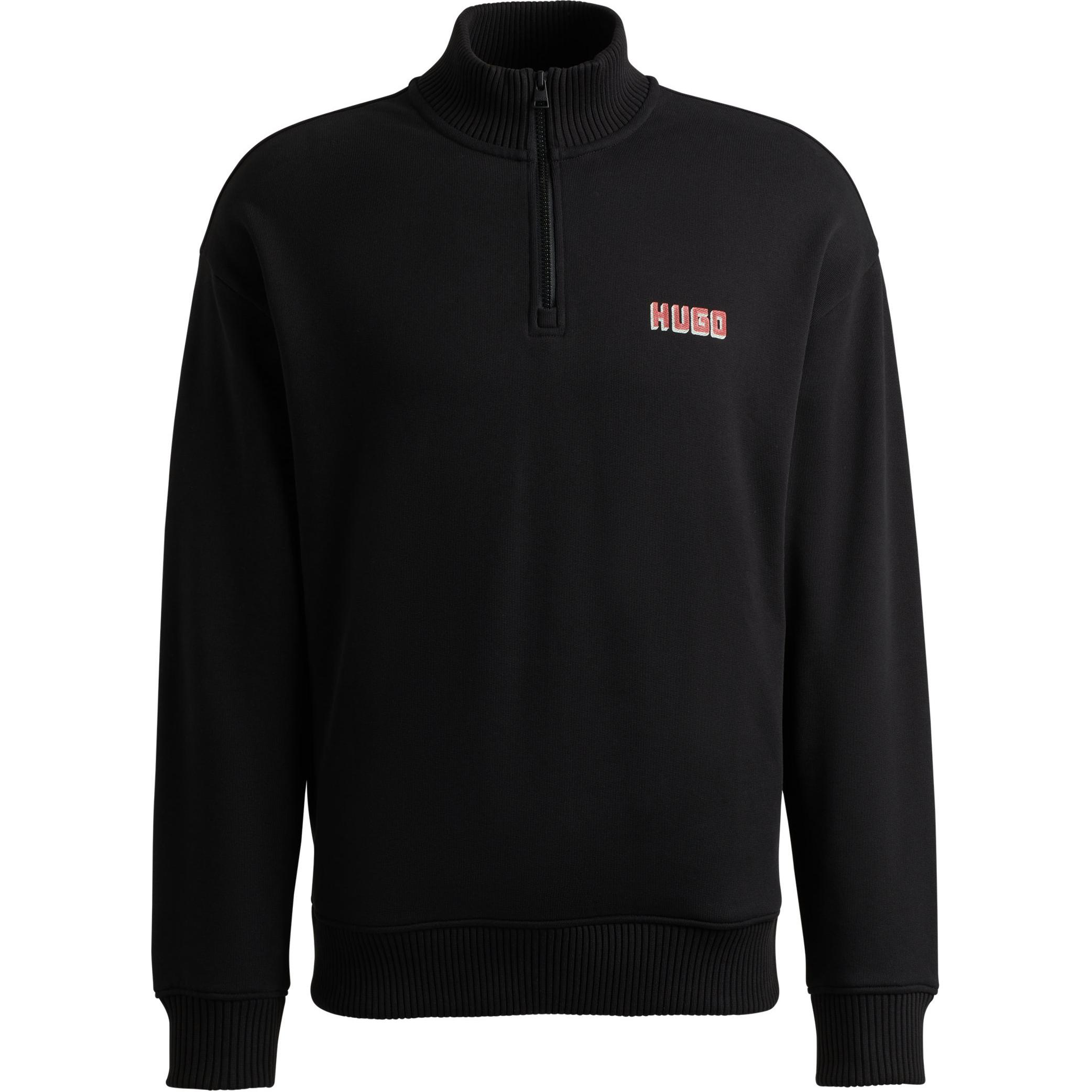 

Хлопковая толстовка с логотипом HUGO BOSS, черный