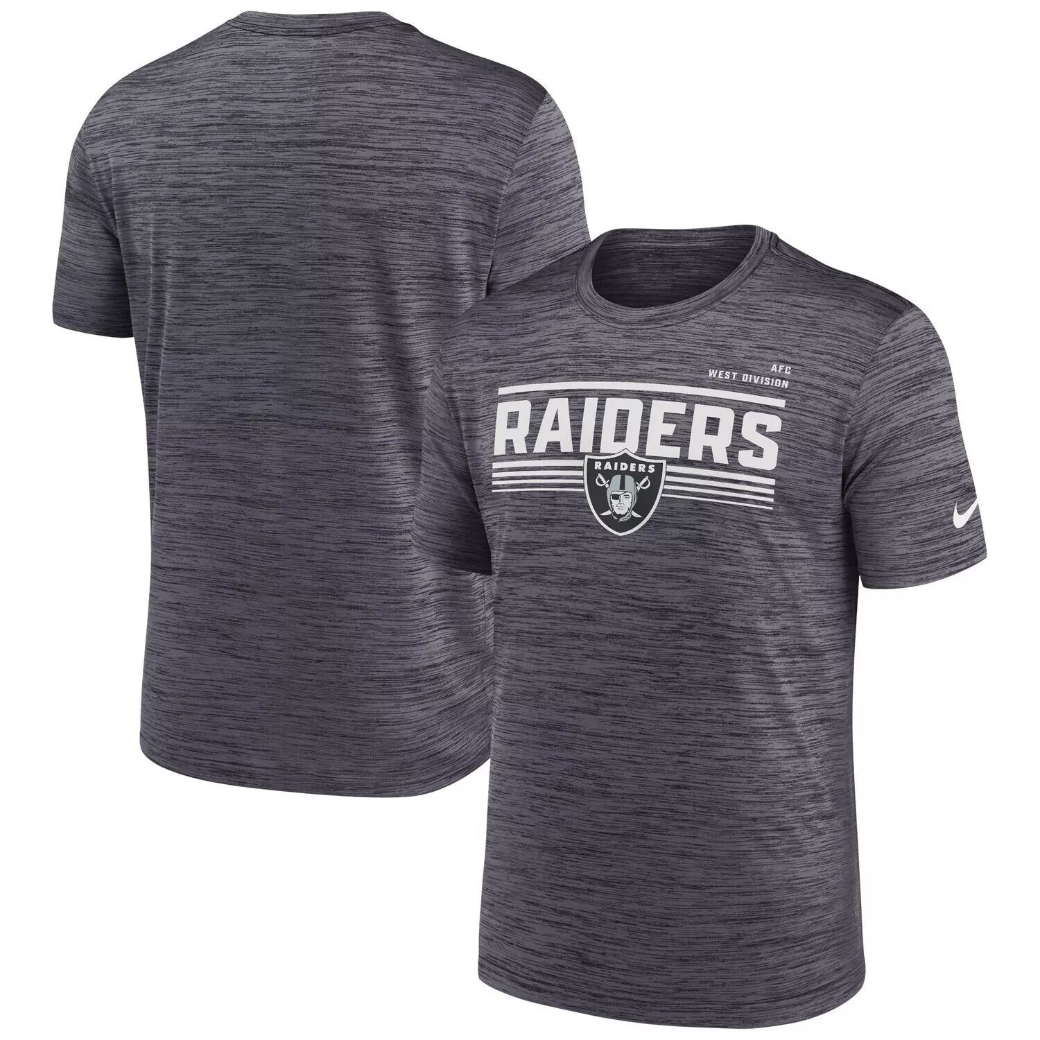 

Мужская антрацитовая футболка Las Vegas Raiders Yardline Velocity Performance Nike, Черный, Мужская антрацитовая футболка Las Vegas Raiders Yardline Velocity Performance Nike
