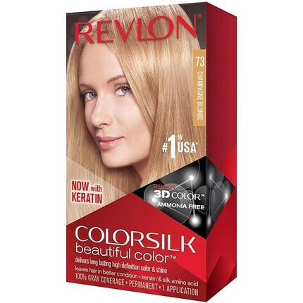 

Colorsilk 73 Champagne Blonde 100 Серая стойкая краска, Revlon