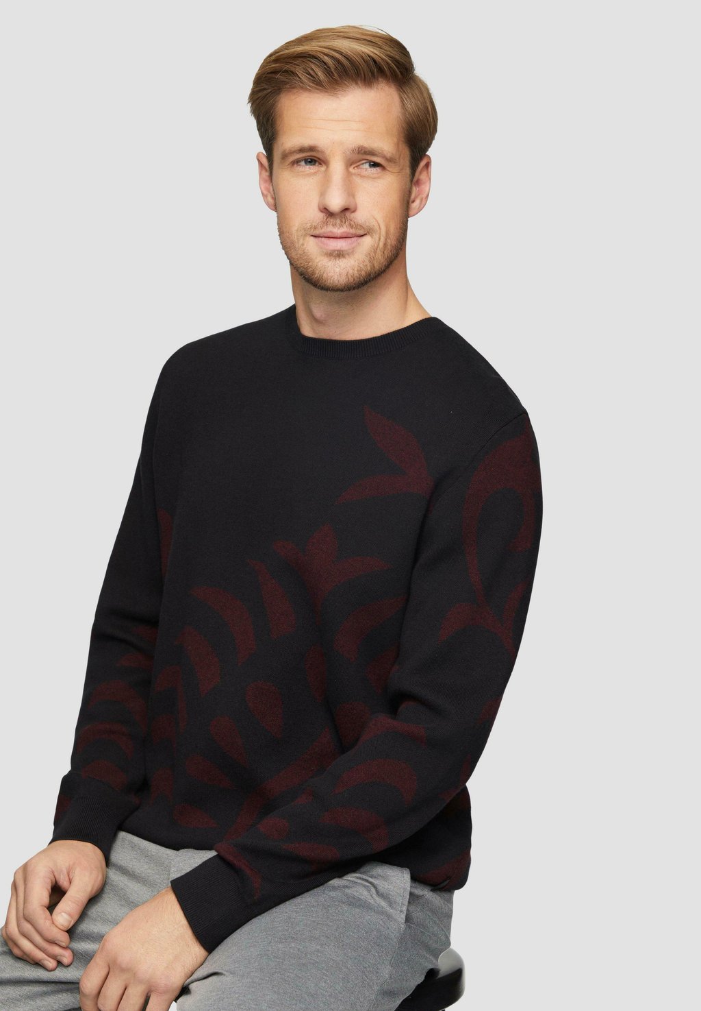 

Джемпер JACQUARD MUSTER s.Oliver BLACK LABEL, бордовый
