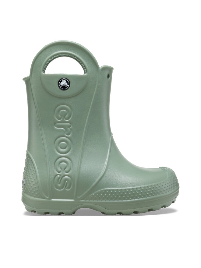 

Резиновые сапоги Crocs Handle Rain Boot Kids 12803, зеленый