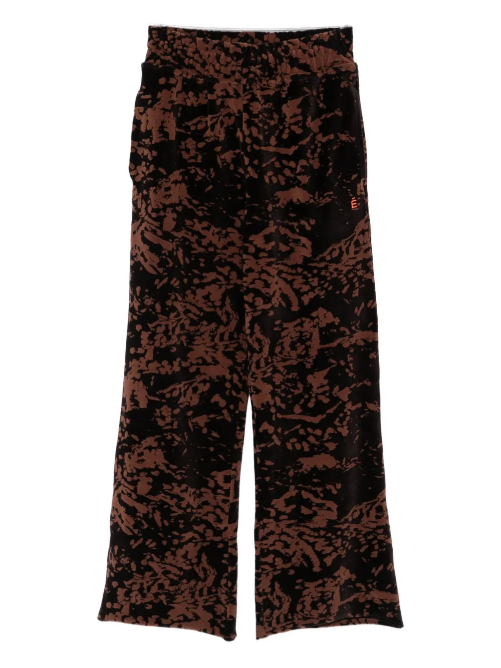 

Велюровые брюки с абстрактным принтом Études Studio, коричневый