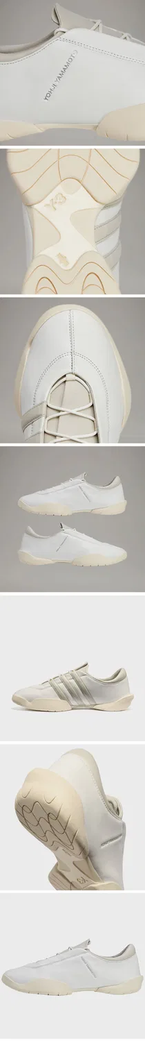 Мужские низкие кожаные кроссовки Y-3 Regu Core White от Y-3 — фото 4