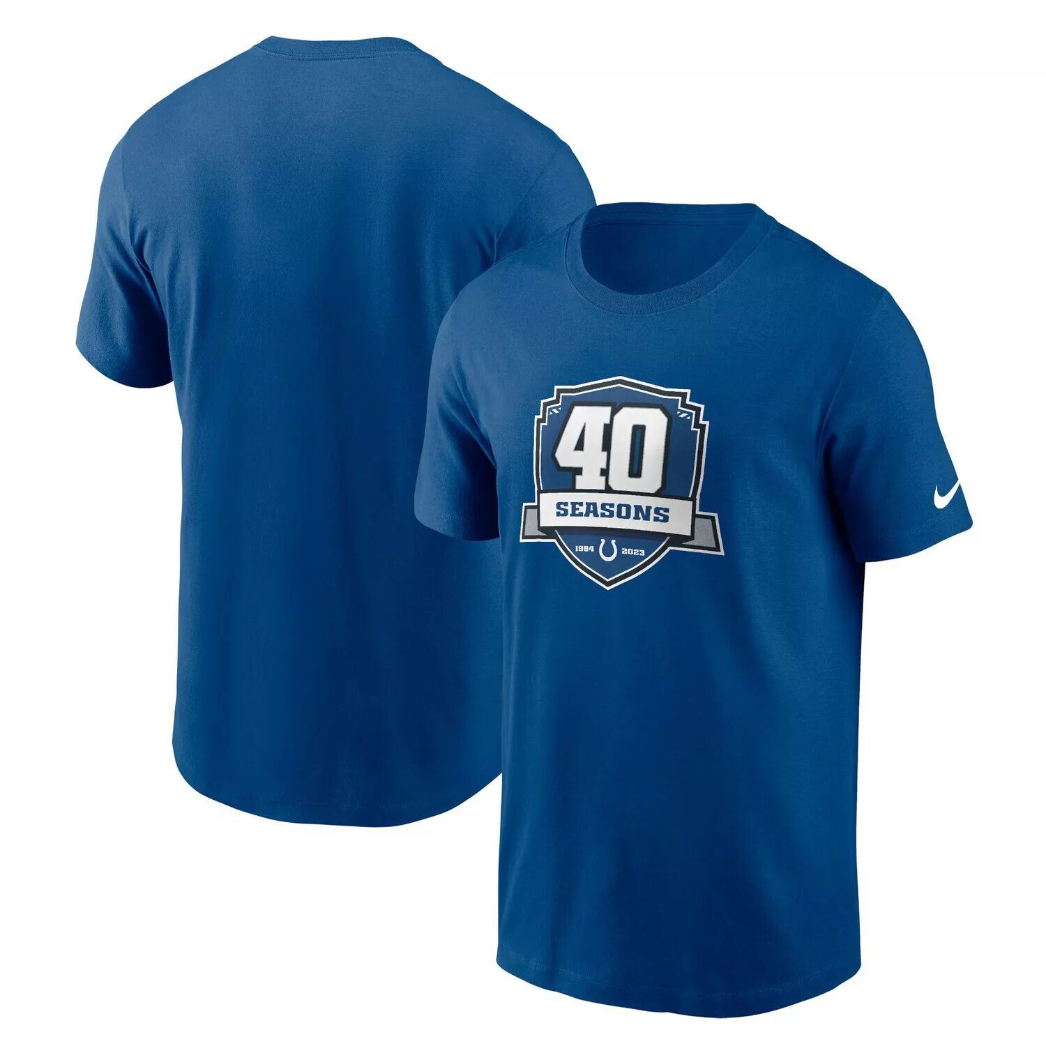 

Мужская футболка Essential к 40-летию Royal Indianapolis Colts Nike, Синий, Мужская футболка Essential к 40-летию Royal Indianapolis Colts Nike
