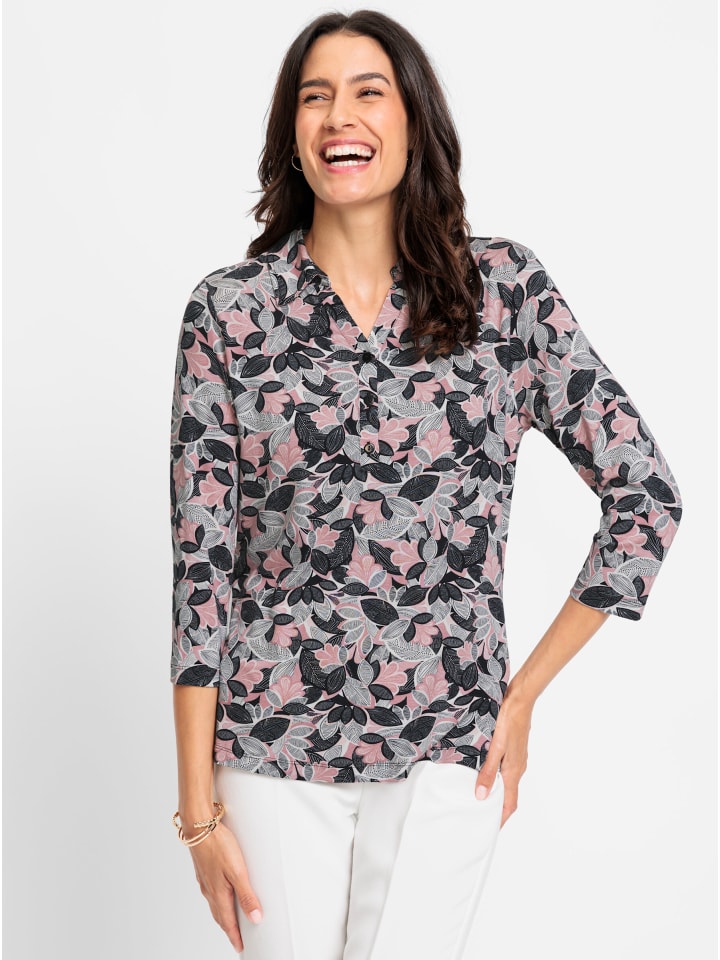 

Рубашка-поло с принтом гортензии и светло-розового цвета WITT WEIDEN