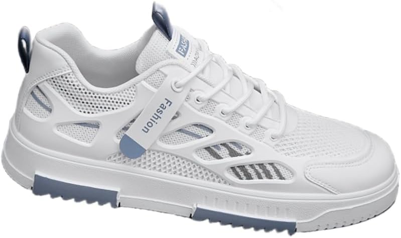 

Мужские дышащие сетчатые кеды для скейтбординга Clolinde, модные низкие кроссовки, полосатый узор, весна/лето, белый/синий