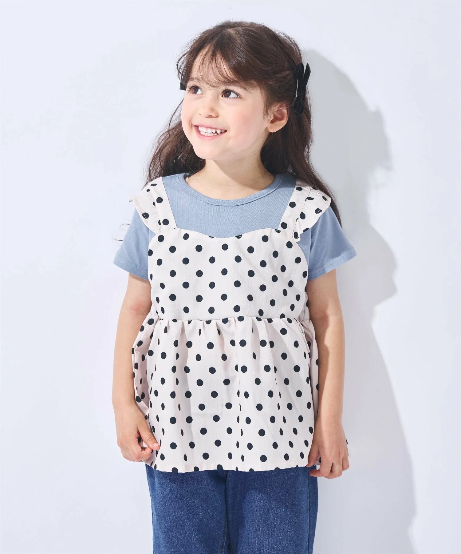 Футболка для стыковки Ever Closet, Matte Blue Dot