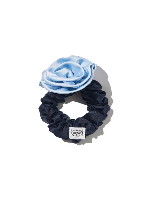 Резинка для волос Satin Corsage Sky Blue Navy — фото 2