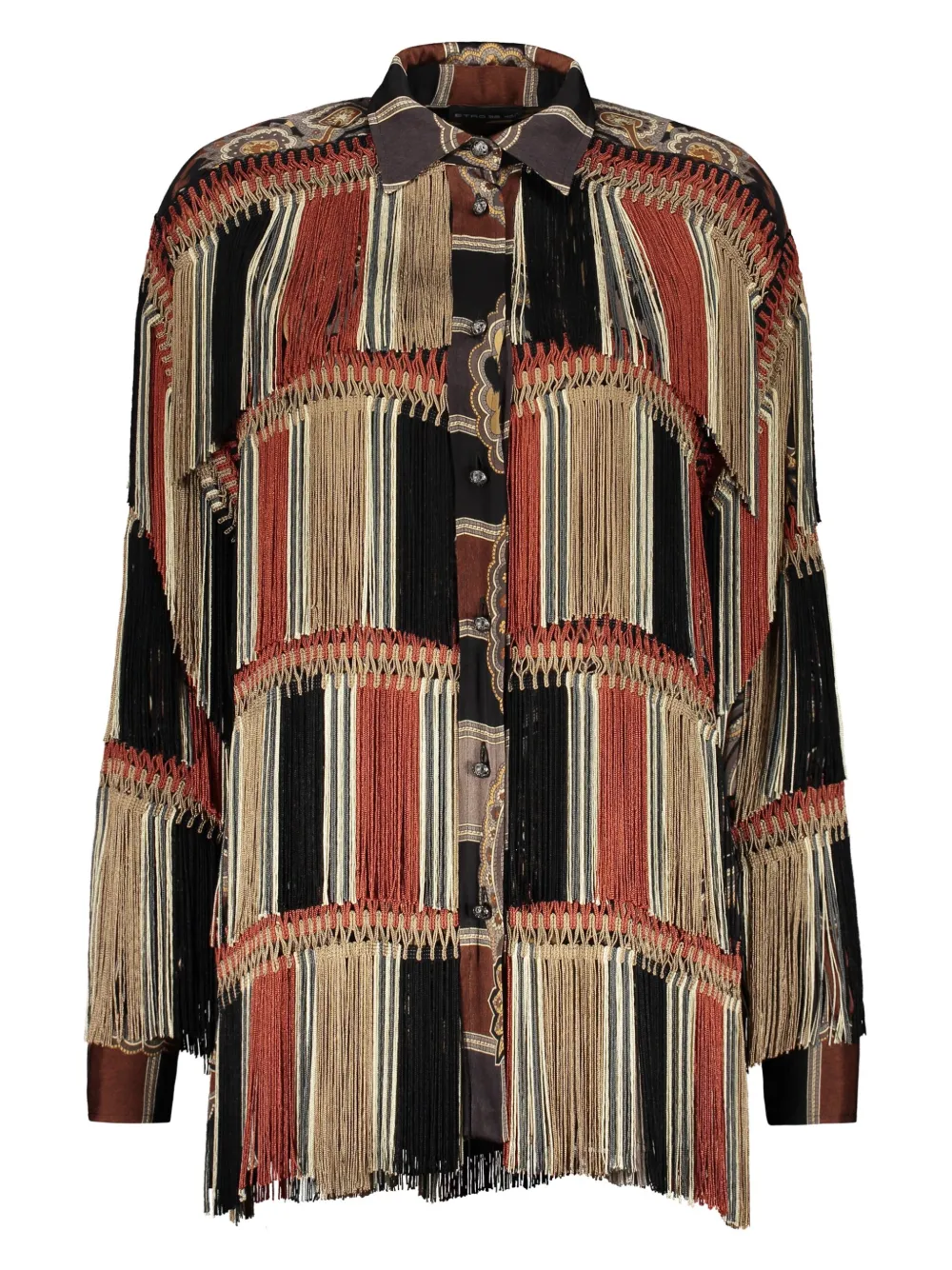 

Рубашка с бахромой ETRO, черный