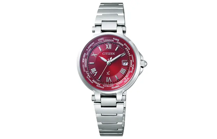 

CITIZEN Часы Solar Quartz Movement Stainless Steel Strap Watch Women's Watch Red Watch Dial, Red Watch Dial