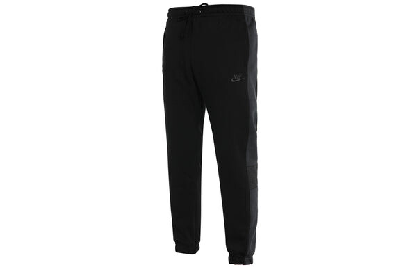 Брюки men's as nsw bb jggr snl cb casual sports bundle feet fleece lined knit long pants/trousers black Nike, черный — фото 3