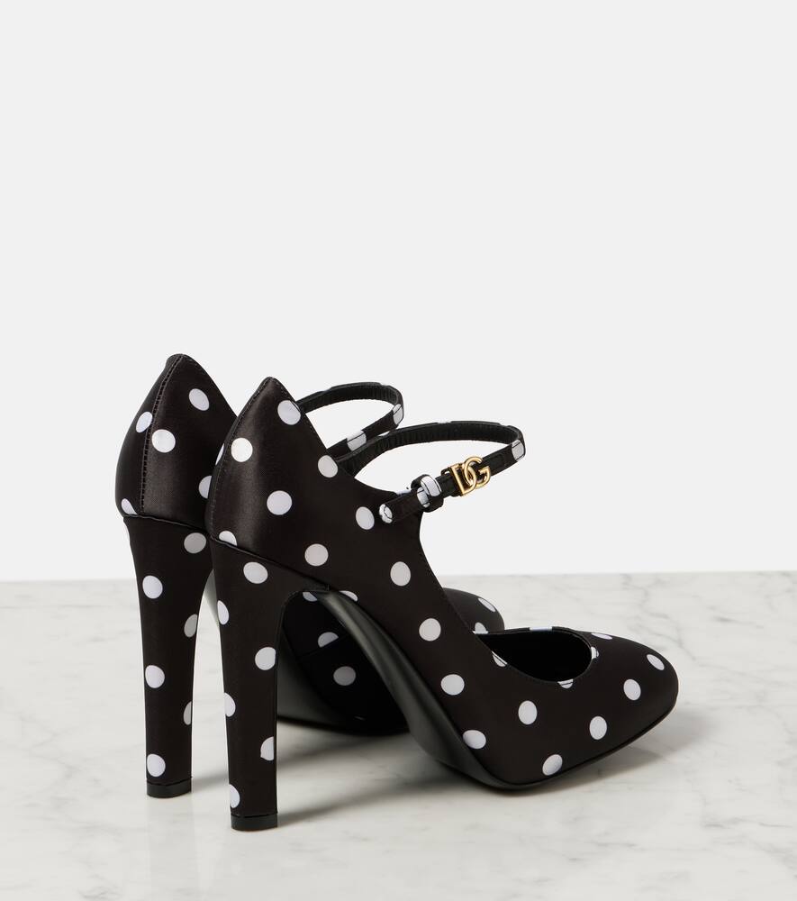 Туфли-лодочки Sharon в горох из сатина Mary Jane Dolce&Gabbana, Pois Picc0,8 F.Nero — фото 3