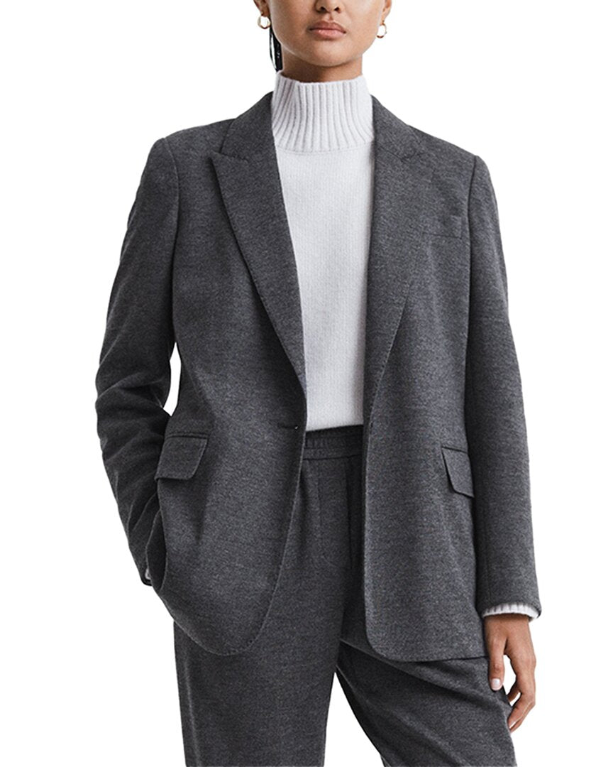

Шерстяной блейзер Reiss Amalie, серый