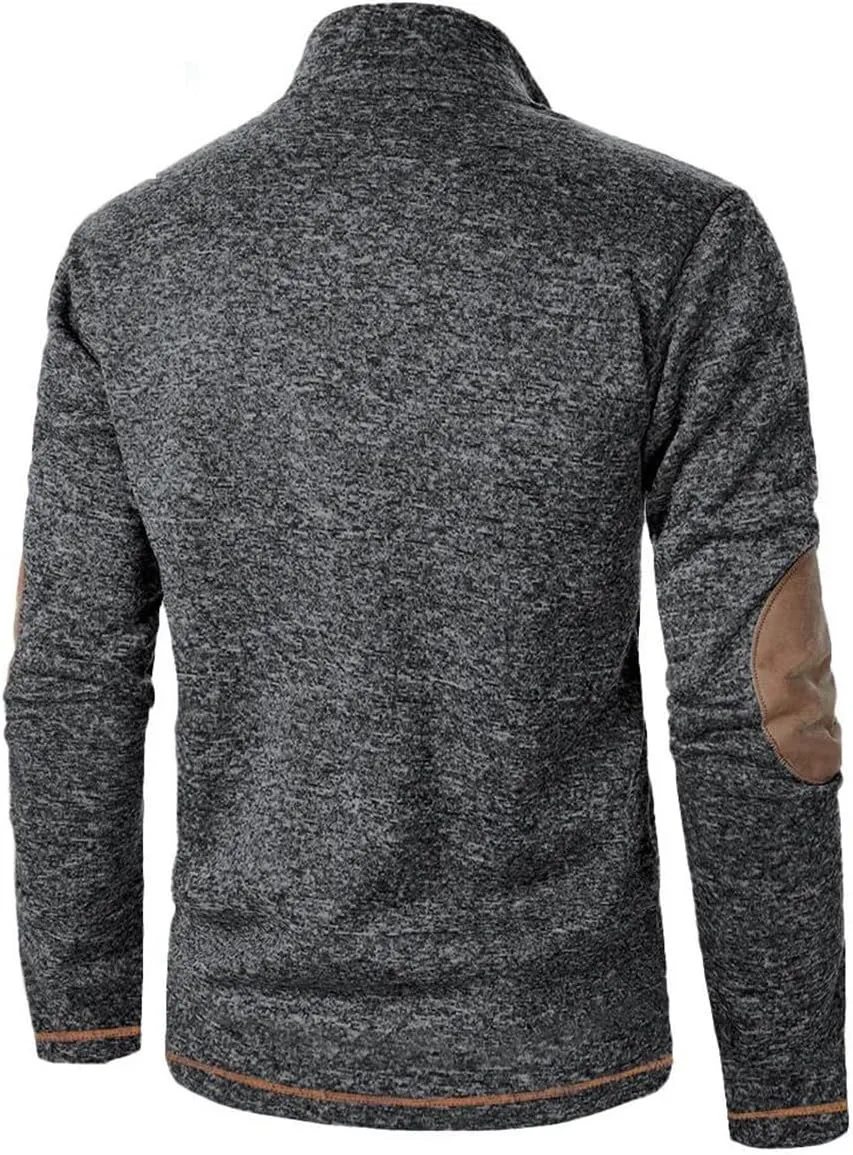 

Мужская флисовая толстовка на молнии с длинными рукавами для спорта и зимы