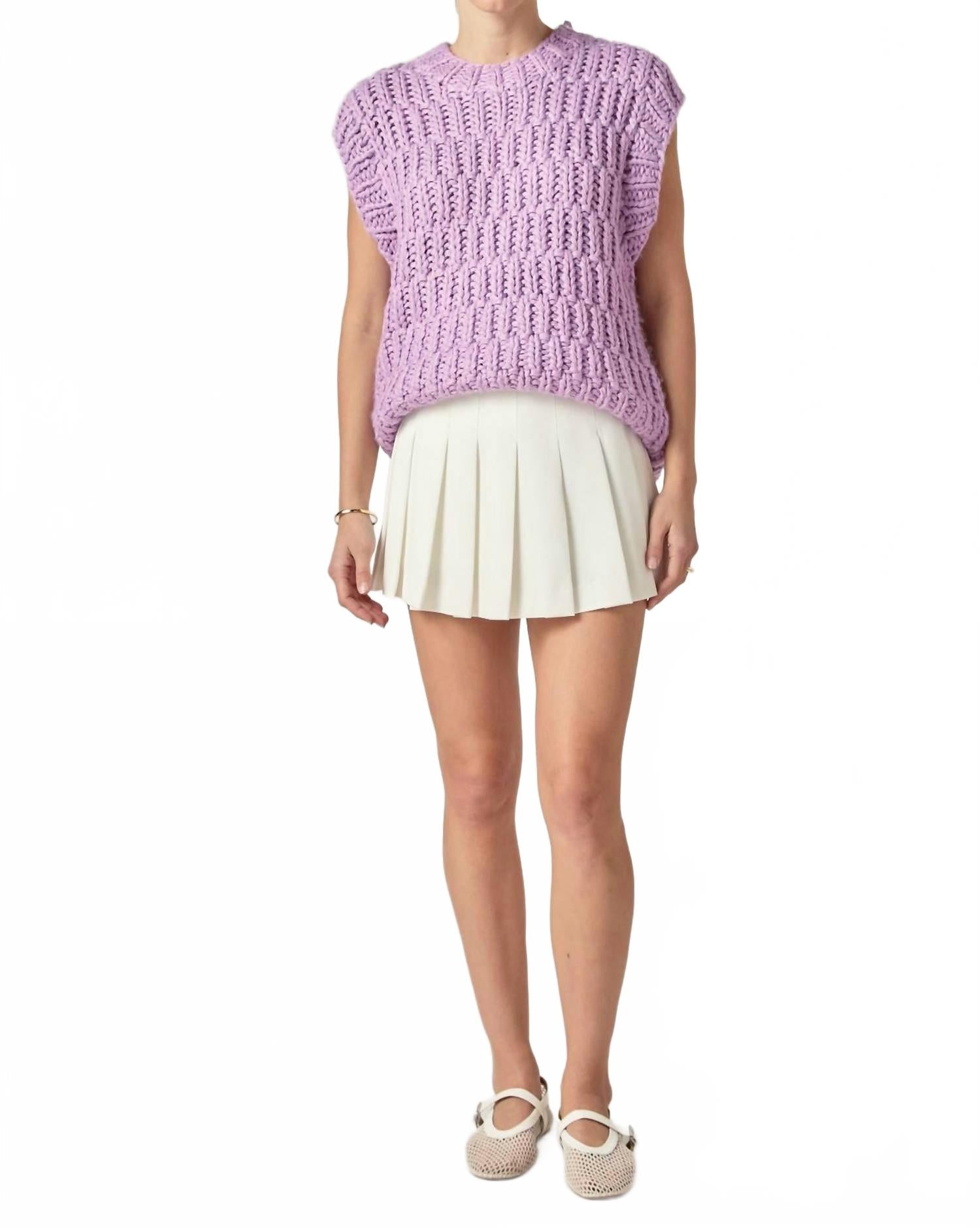 

Жилет-свитер сиреневого цвета English Factory