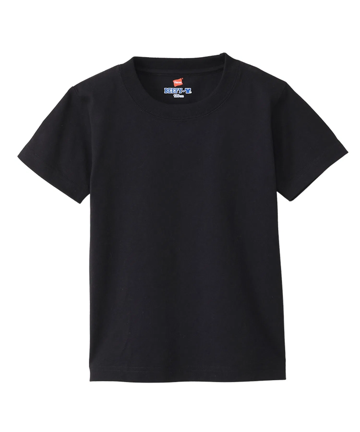 Детская футболка Hanes BEEFY-T из хлопка чёрного цвета