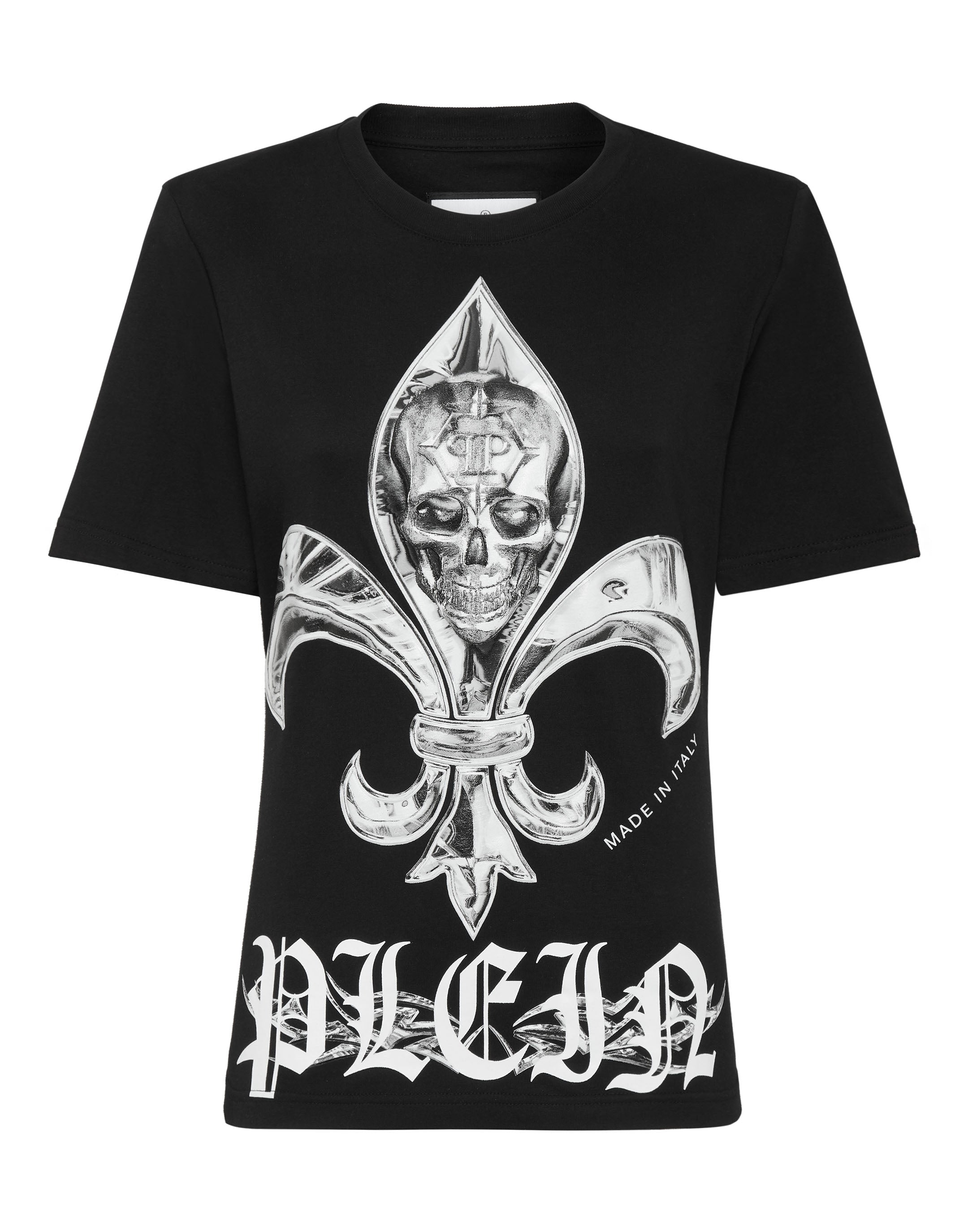 

Футболка с подкладкой на плечах Sexy Pure Fit Chrome PHILIPP PLEIN, черный