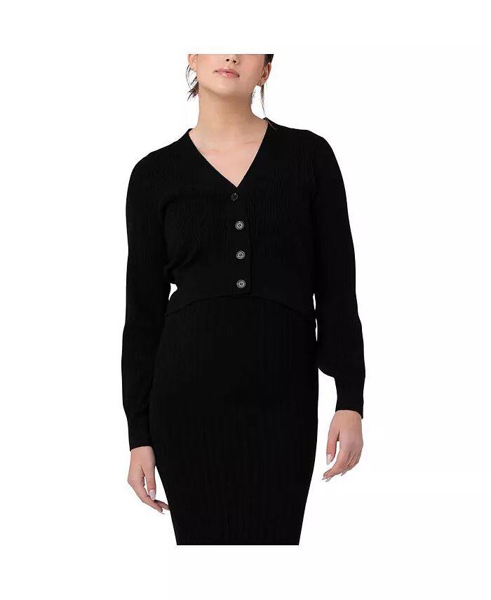 

Укороченный вязаный кардиган Maternity Ripe Tiffany Nursing, черный Ripe Maternity