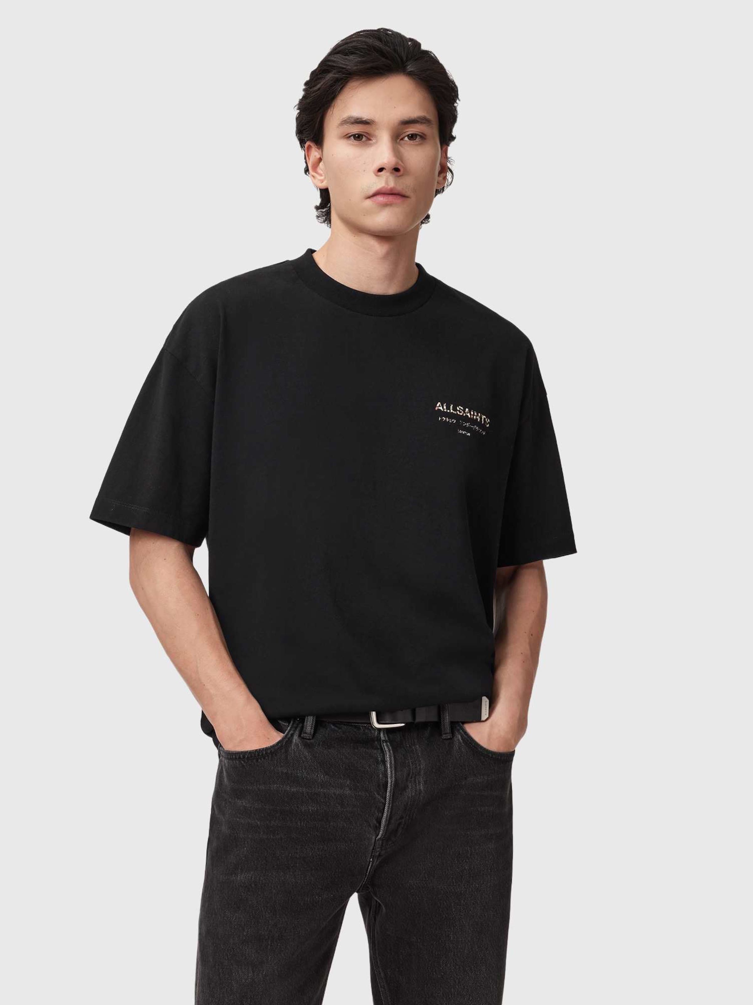 AllSaints Футболка 'Underground' в черном цвете — фото 4