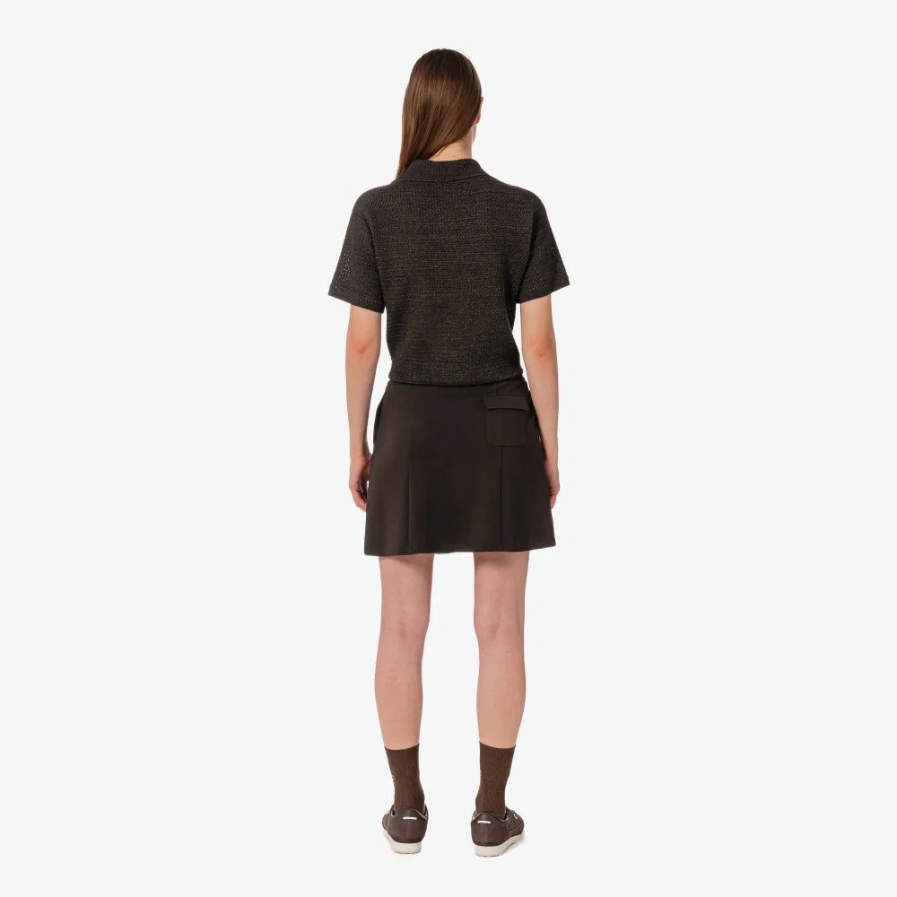 Юбка Lacoste из джерси, коричневая — фото 4