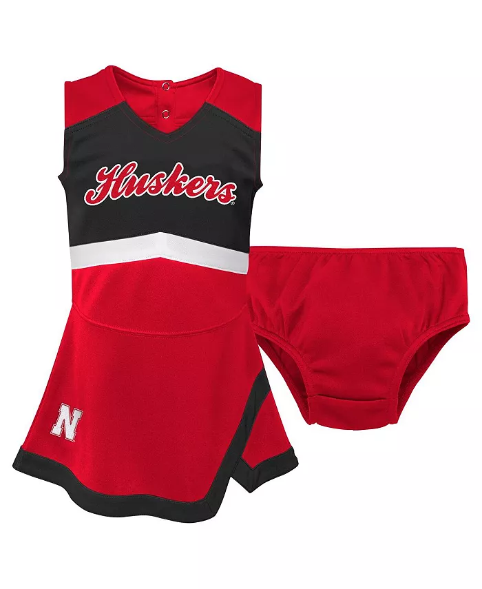 

Комплект из двух предметов для девочек-малышей Scarlet Nebraska Huskers Cheer Captain Dress и панталон Outerstuff