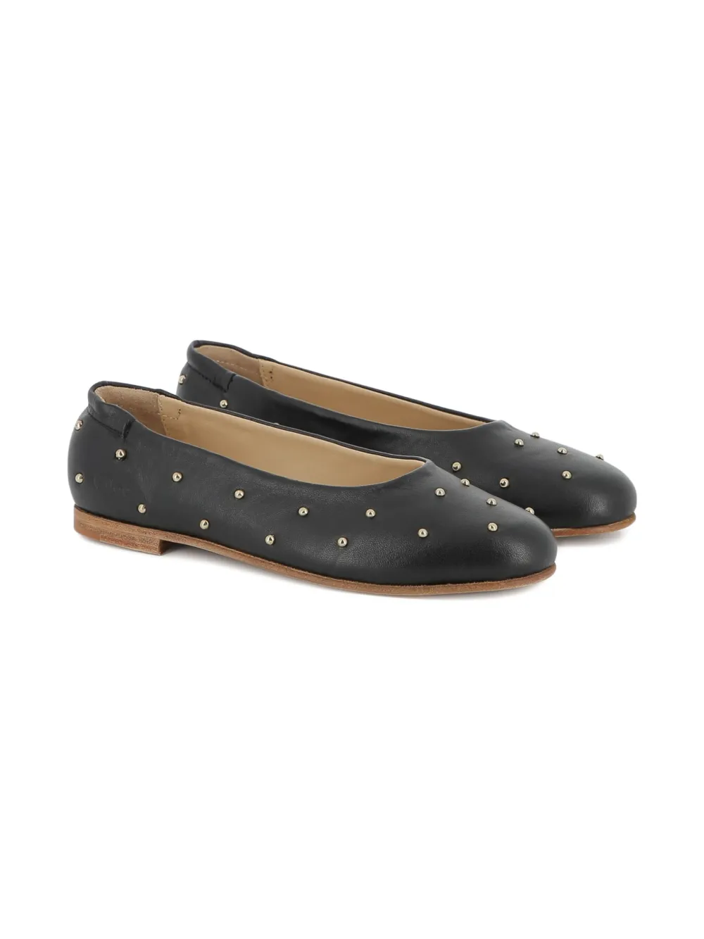 

Балетки с заклепками Chloé Kids, черный